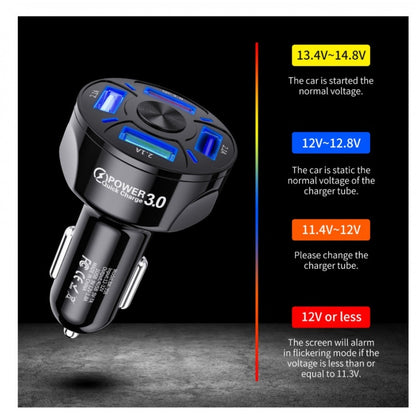 Fast Charge Car Charger One For Four Car Mobile Phone