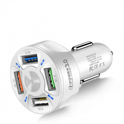 Fast Charge Car Charger One For Four Car Mobile Phone