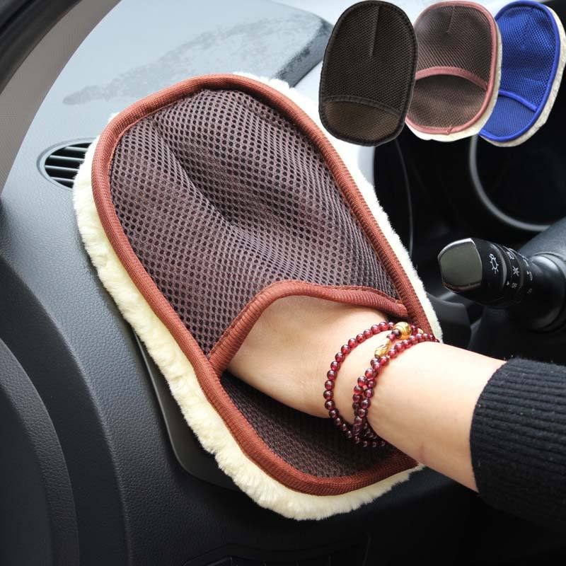 Car type soft hair car wash cleaning gloves